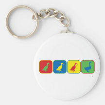 Duck Duck Duck Goose Pop Art Key Chains