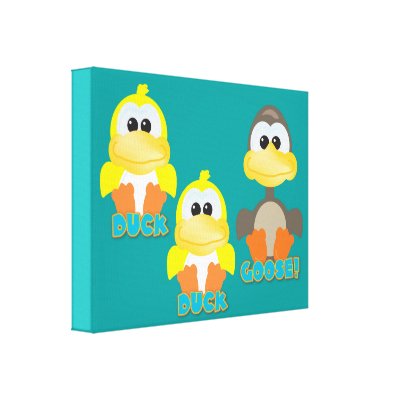 duck duck goose cartoon Zazzle_wrappedcanvas