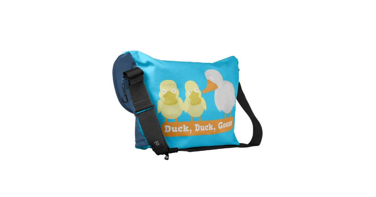 Duck, Duck, Goose messenger bag Zazzle
