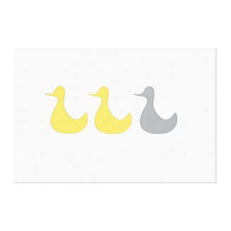 Duck Duck Gray Duck Canvas Wall Art Stretched Canvas Print