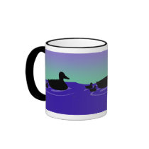 Duck Families at Twilight Mug