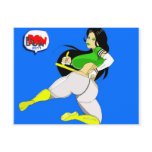 DUCK-GIRL off-guard leaping Post Card