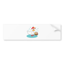 Duck & her ducklings Illustration Bumper Sticker