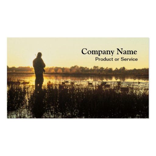 Duck hunting business card (front side)