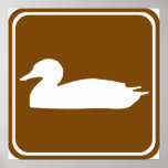 Duck Hunting Highway Sign (1) posters