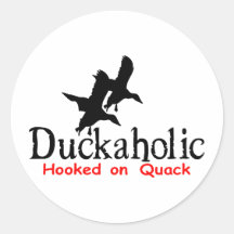 DUCK HUNTING ROUND STICKERS