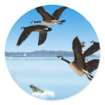 Duck Lake Round Stickers