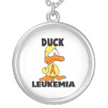 Duck Leukemia (Orange Ribbon) Necklace