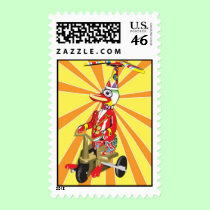 Duck on Bike Tin Toy Stamps stamps