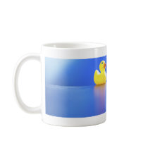 Duck on Blue Mugs