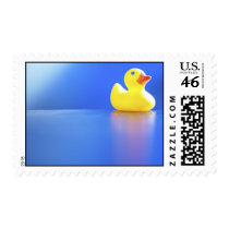Duck on Blue Stamp