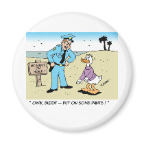 Duck On The Beach Fridge Magnet