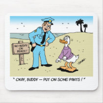 Duck On The Beach Mousepads
