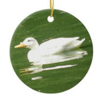 Duck on the Water Custom Birthday Christmas Tree Ornament