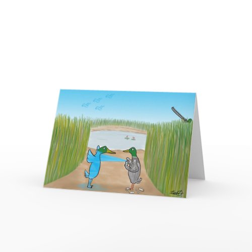 Duck Shooting Greeting Card card
