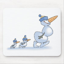 Duck Snowmen mousepads by alternateworlds Duck Snowmen mousepads