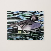 duck swimming painting puzzles