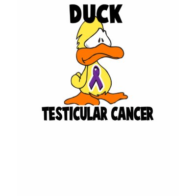 Duck Testicular Cancer Tshirt by animals4acause