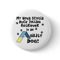 Duck Toller Agility Dog buttons by MenagerieMayhem Duck Toller Agility Dog buttons