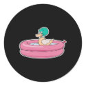 duck wading in inflatable pool stickers by doonidesignsanimals duck wading in inflatable pool stickers