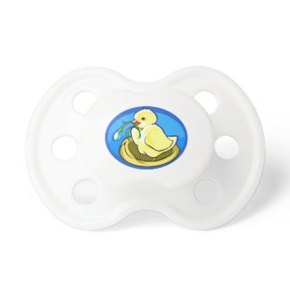 duckling next flower blue oval baby pacifier