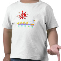 Ducklings and Mother Duck Walk In The Sun T-Shirt