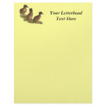 Ducklings:  Chocolate Runners Customized Letterhead
