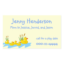 Ducklings Mommy calling card Business Card Template