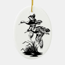 DUCKS FLYING CHRISTMAS ORNAMENT