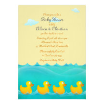 Ducks in a Row Baby Shower Invitation