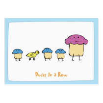 Ducks In a Row - Notecards business cards by MuffinMadness Ducks In a Row - Notecards business cards