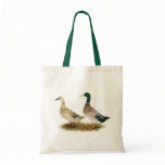 Ducks:  Silver Welsh Harlequin Tote Bag