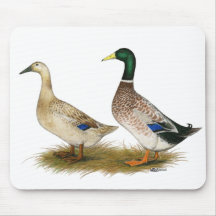 Ducks:  Silver Welsh Harlequin Mousepad