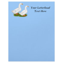 Ducks:  White Pekins Letterhead