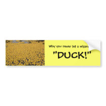 ducks, Why you never let a wizard yell, "DUCK!" bumper stickers by azurelaroux ducks, Why you never let a wizard yell, "DUCK!" bumper stickers