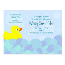 Ducky Bubble Bath Post Cards