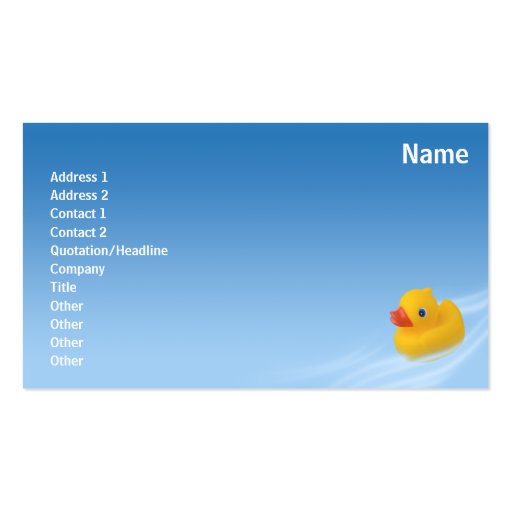 Ducky - Business Business Card Template