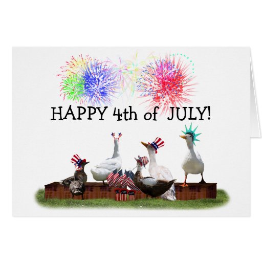 Ducky Celebration for the 4th of July Greeting Card