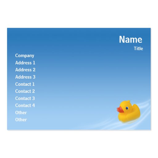 Ducky - Chubby Business Cards (front side)