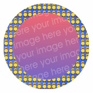 ducky ducks blue photo frame photosculpture