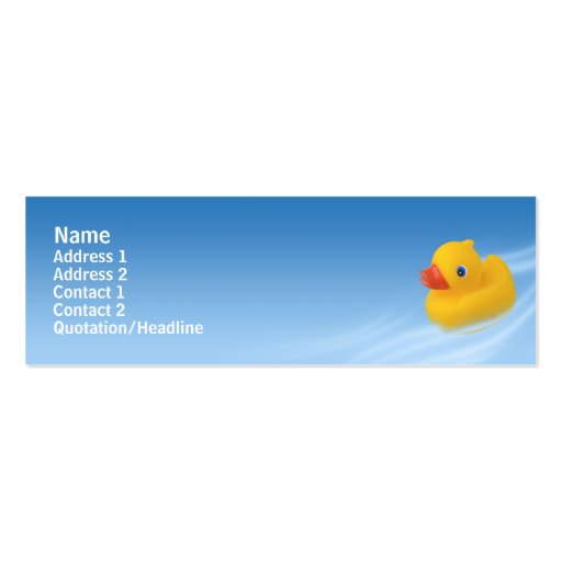 Ducky - Skinny Business Card (front side)
