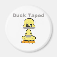 Duct Tape Humor Yellow Duck Taped Fridge Magnets