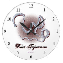 Duct Tapeworm Round Wall Clock