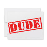 Dude Stamp Custom Announcements