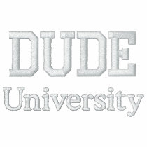 Dude University embroidered shirts by Nenshite Dude University embroidered shirts