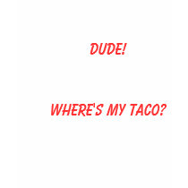 DUDE!   Where's my Taco? t-shirts
