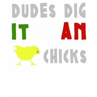 Dudes Dig Italian Chicks Funny Womens T Shirt shirt