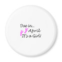 Due In April (It's A Girl) magnets by CelebrationZazzle Due In April (It's A Girl) magnets