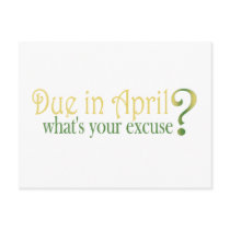 Due In April postcards