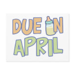 Due In April postcards